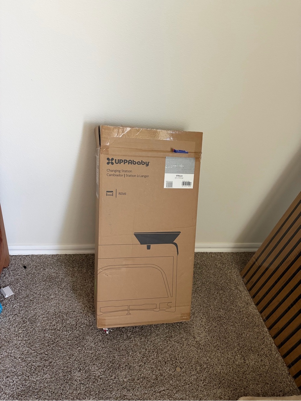 UPPAbaby Beige Changing Station - Wall-Mount Nursery Storage